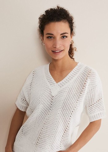 Phase Eight Avas Crochet Knitwear White Australia | RW4630985